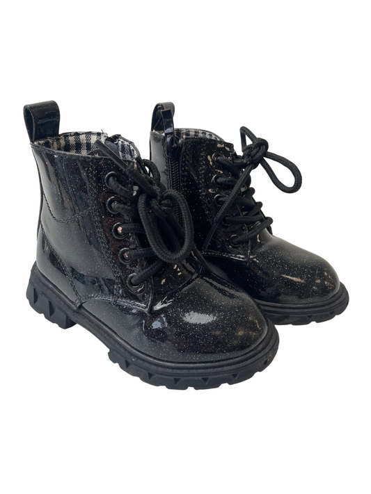 kkdom Shoes - Black Sparkle Combat Boots | size 8.5
