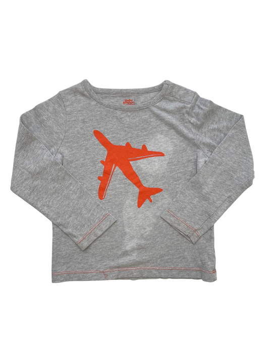 Baby Boden Shirt - Gray Airplane | size 2T/3T