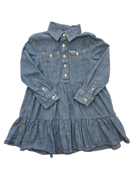 Polo Ralph Lauren Dress - Blue Tiered Chambray | size 3T