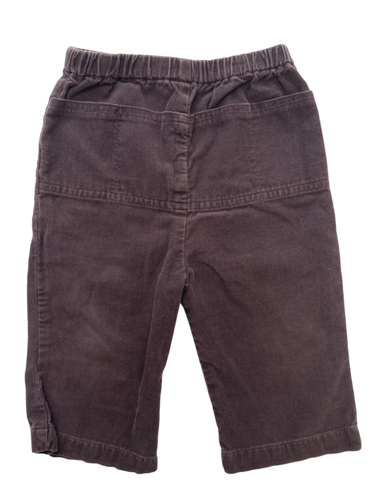 Marie Chantal Pants - Brown Corduroy Straight Leg | size 12 Months