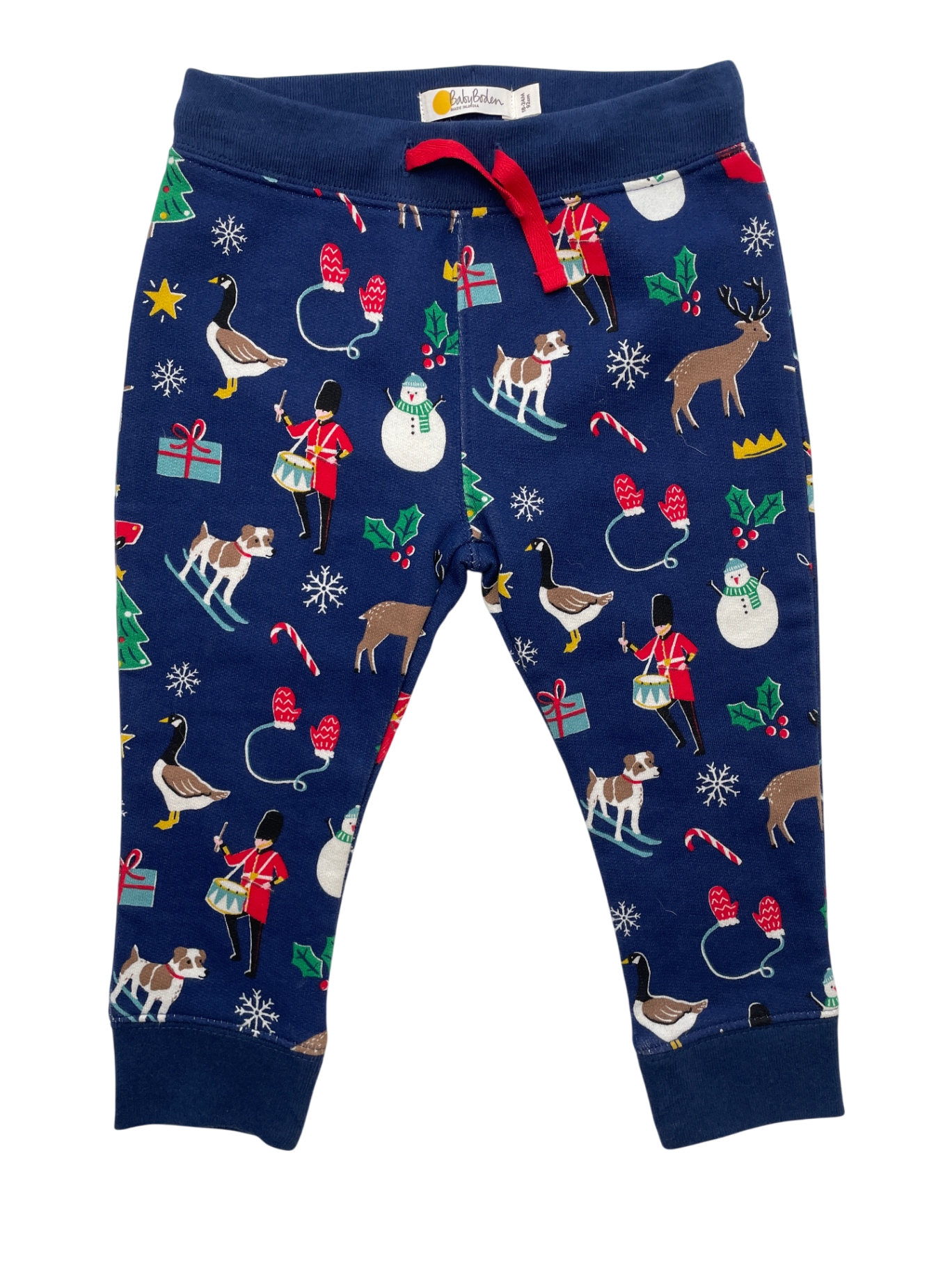 Baby Boden Sweatpants - Navy Blue Holiday Joggers | size 18 - 24 Months