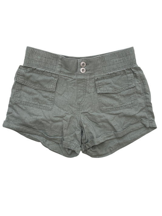 Abercrombie Kids Shorts - Green Linen Cargo | size 15/16