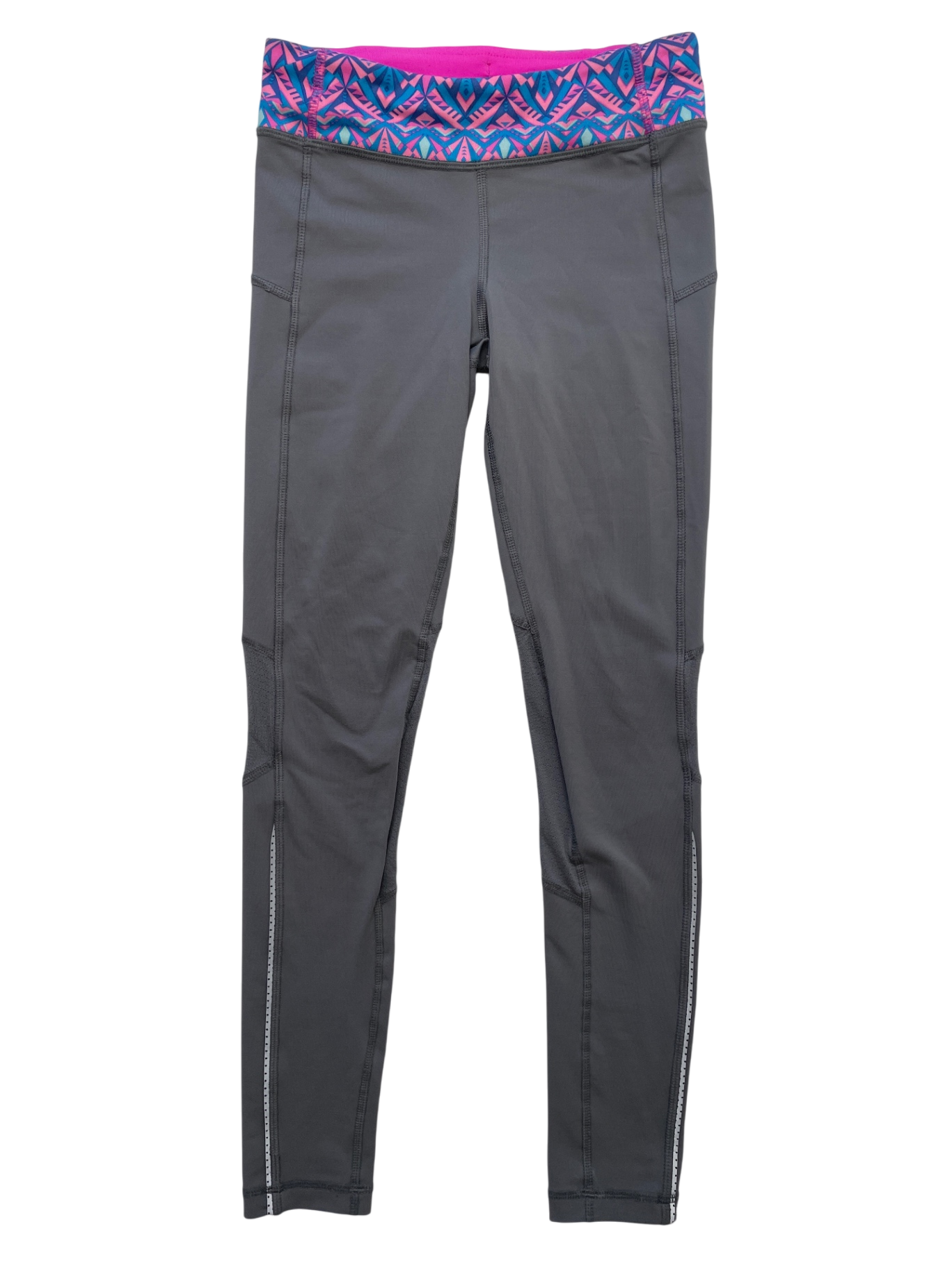 iviva Leggings - Gray Colorful Waistband | size 8