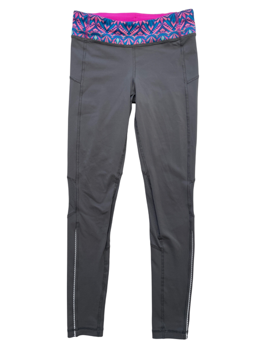 iviva Leggings - Gray Colorful Waistband | size 8
