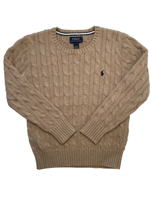 Polo Sweater - Brown Cable Knit | size 7