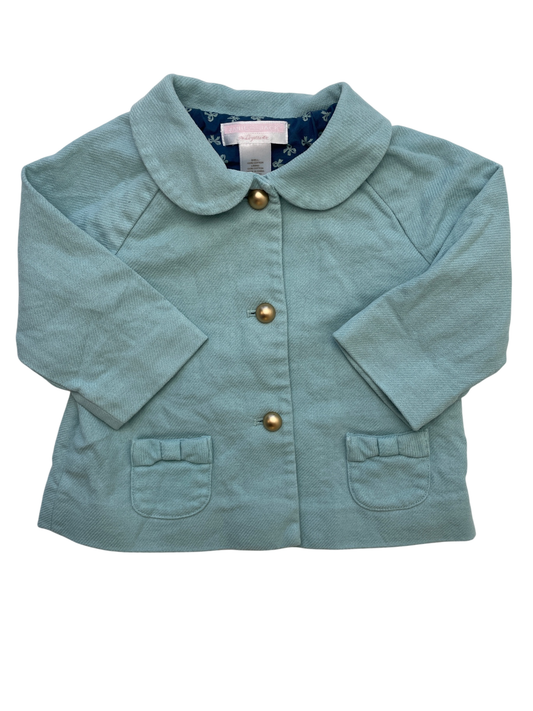 Janie and Jack Jacket - Blue Gold Buttons + Pockets | size 6 - 12 Months