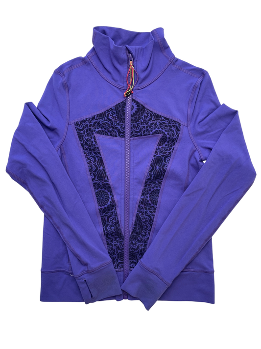 iviva Sweatshirt - Purple Logo Full Zip | size 8