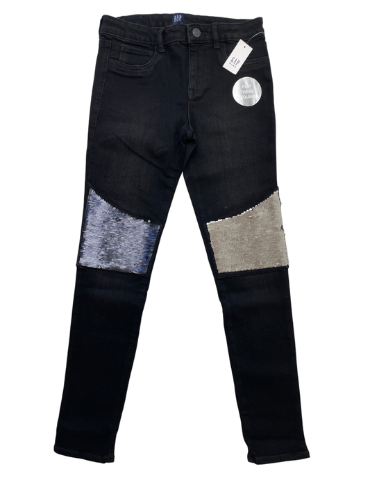 GapKids Jeans - Black Sequin Knee Patch | size 12