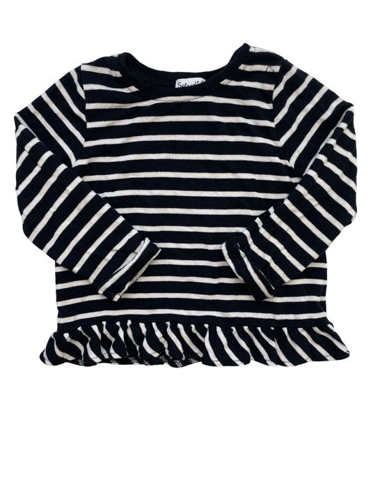 Splendid Shirt - Black Striped | size 12 - 18 Months