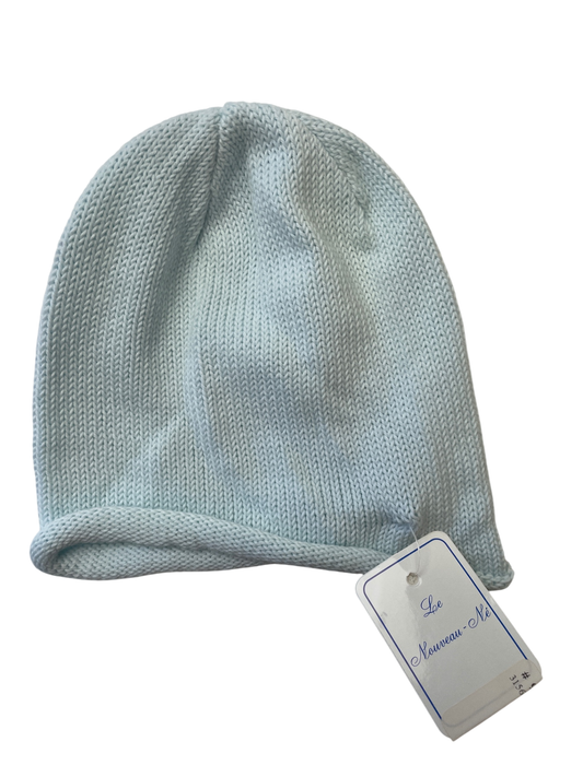 Le Nouveau-Ne Hat - Blue Knit 100% Cotton Made in Italy | size 6 Months