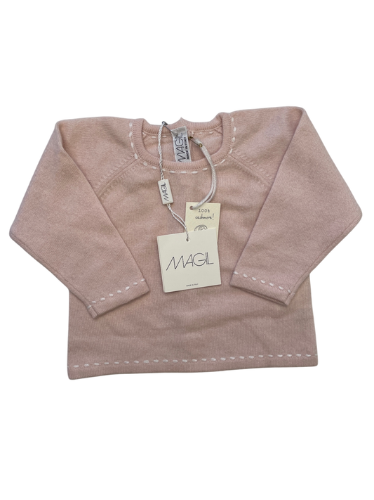 Magil Sweater - Pink 100% Cashmere Made in Italy | size 6 Months