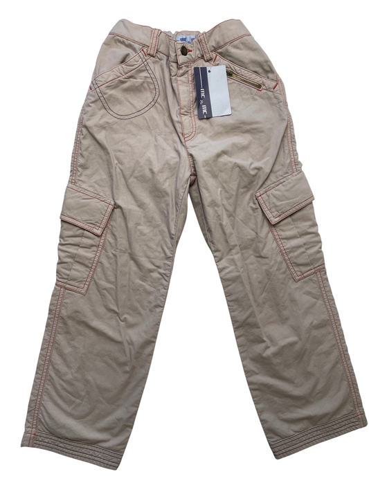 MC & MC Pants - Khaki Cargo Orange Stitching | size 6