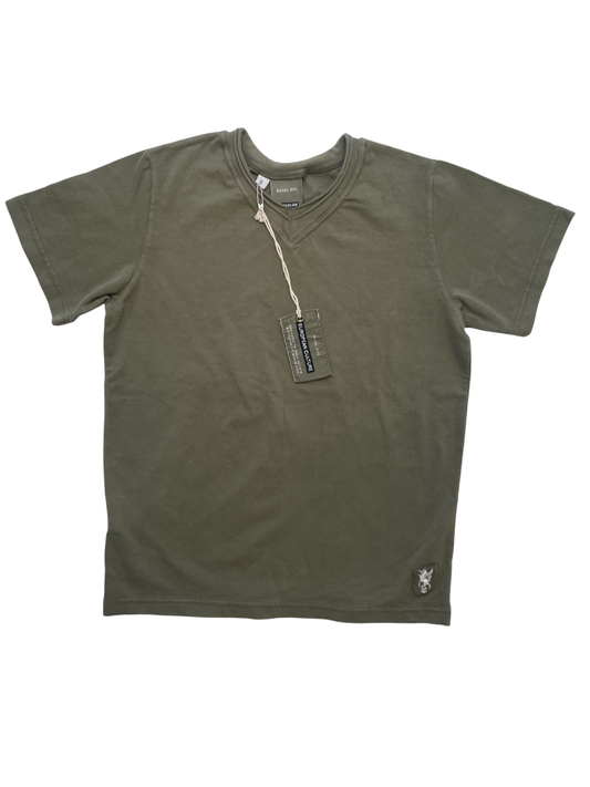 European Culture T-Shirt - Green Short Sleeve Raw Hem Made in Italy | size 6