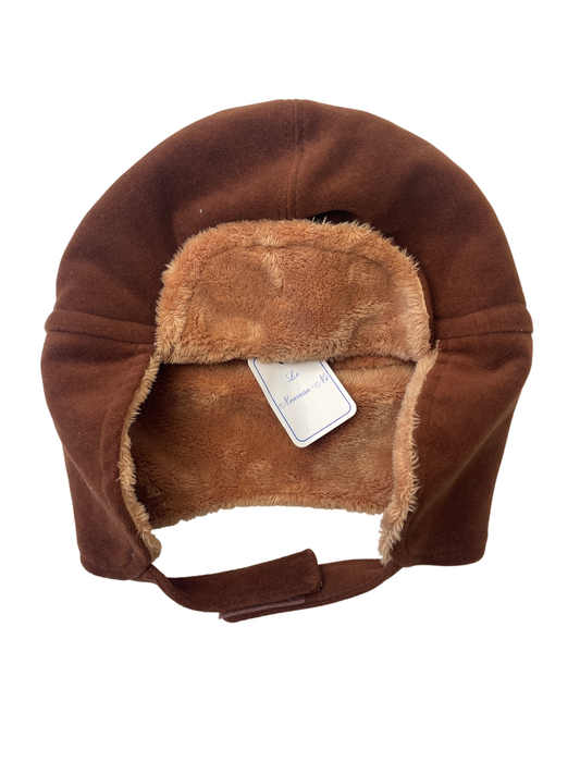 Le Nouveau-Ne Hat - Brown Suede Fur-Lined Trapper Hat Made in Italy | size 3T