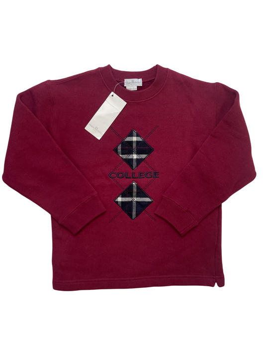 Pappa Ciccia Sweatshirt - Red 'College' 100% Cotton Made in Italy | size 6