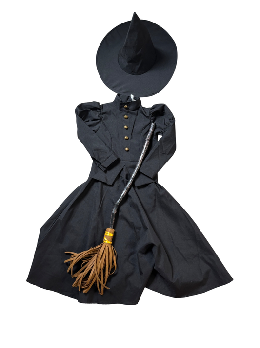 halloweencostumes.com Halloween Costume - Deluxe Black Witch + Hat + Broom | size S