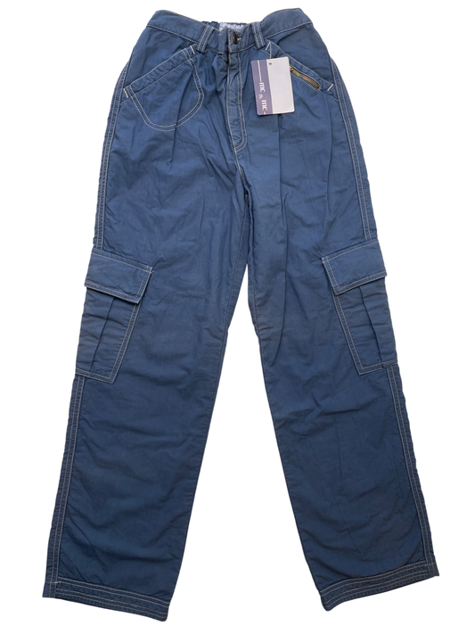 MC & MC Pants - Blue Cargo White Stitching | size 10
