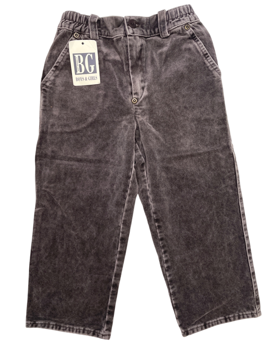 Baby Graziella Pants - Brown Velvet 100% Cotton Made in Italy | size 2T
