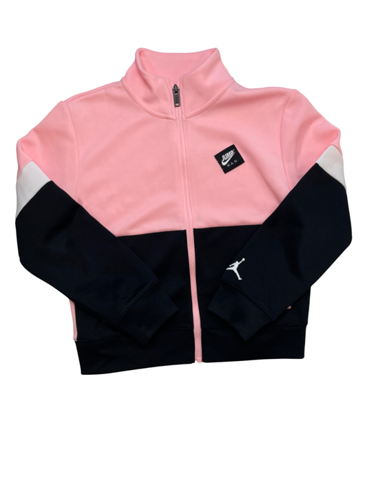 Air Jordan Sweatshirt - Pink Full Zip Color Block | size 10/12
