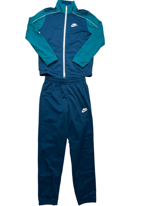 Nike 2 Piece Ensemble - Blue Full Zip Sweatshirt + Joggers | size 8/10