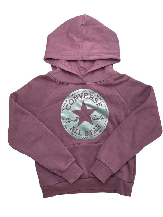 Converse Sweatshirt - Purple Metallic Logo Hoodie | size 10/12