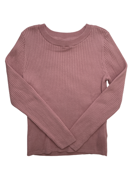 GapKids Sweater - Pink Ribbed Solid | size 8