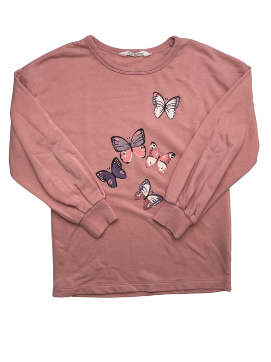 H&M Sweatshirt - Glitter Butterflies | size