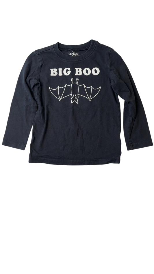 Oshkosh B'Gosh Halloween Clothing - Black Long Sleeve T-Shirt Big Boo | size 3T