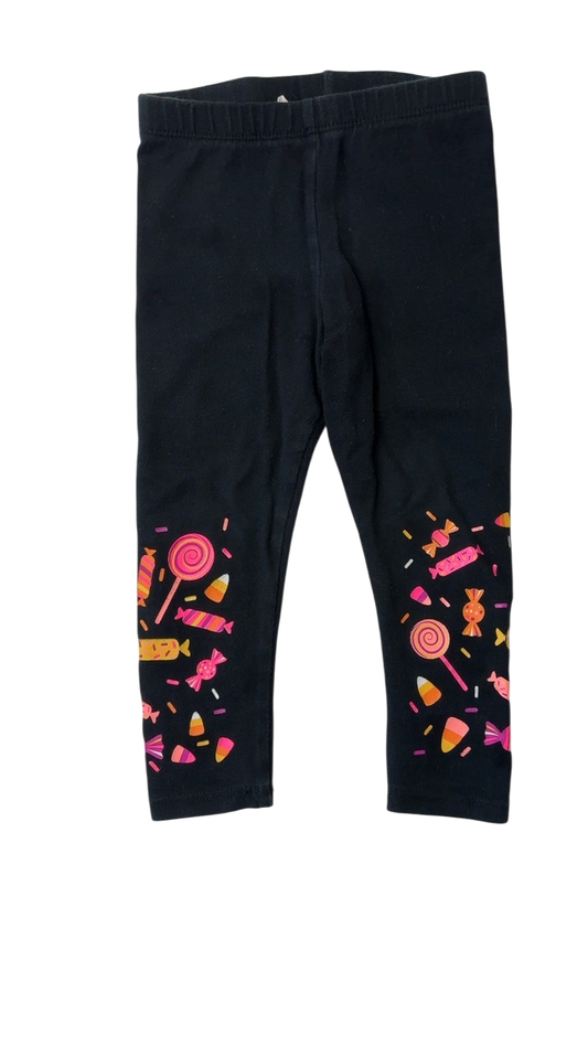 Cat & Jack Halloween Clothing - Black Leggings Candy Graphic | size 18 Months