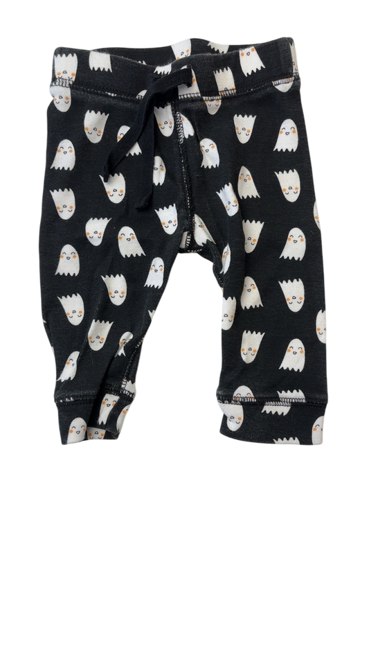 Old Navy Halloween Clothing - Black Ghost Pattern Sweatpants | size 3 - 6 Months