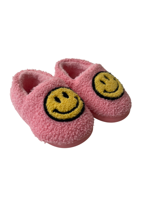 Happy Days Shoes - Pink Smiley Face Slippers | size 9/10