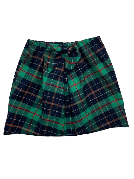 Crewcuts Skirt - Green Plaid Bow | size 4T/5T