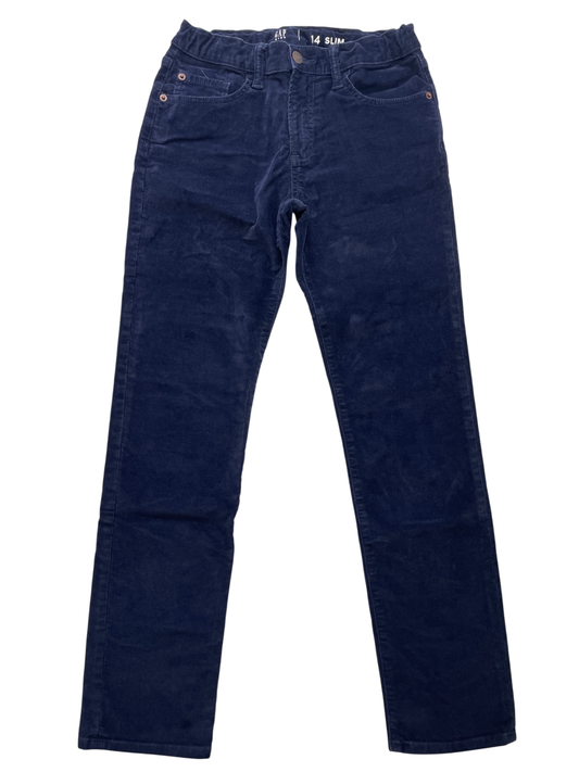 GapKids Pants - Navy Blue Slim Corduroy | size 14