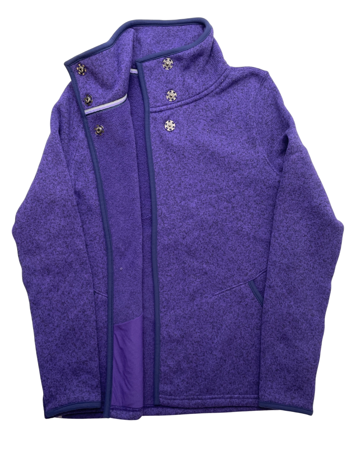 Ivivva Jacket - Purple Knit Snap Close | size 10