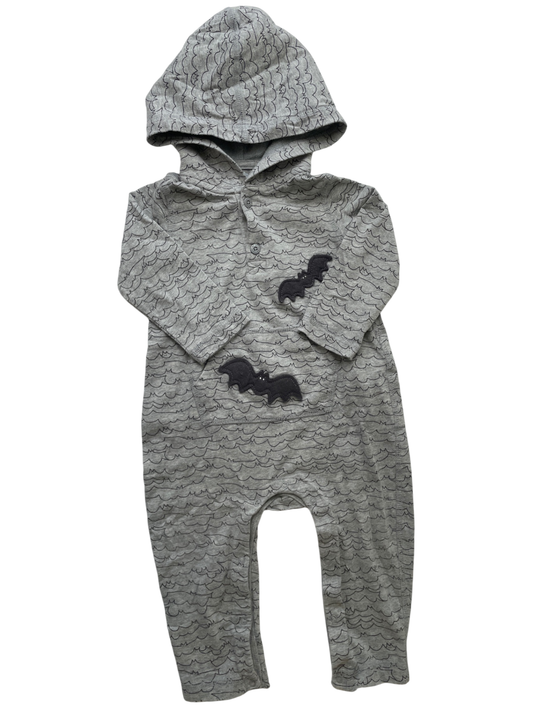 BabyGap Halloween Clothing - Gray Hooded Bat Jumper | size 12 - 18 Months