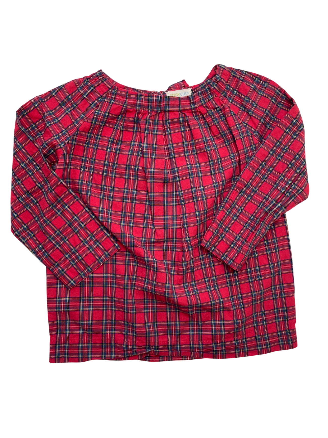 Crewcuts Shirt - Red Plaid Tunic + Bow | size 4T/5T