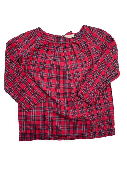 Crewcuts Shirt - Red Plaid Tunic + Bow | size 4T/5T