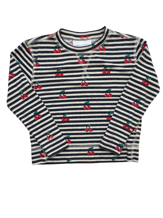 Rockets of Awesome Shirt - Multicolor Striped + Cherries | size 4T