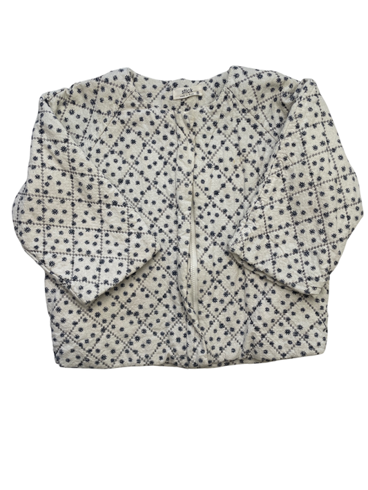 Stick Jacket - Cream Quilted Floral | size S