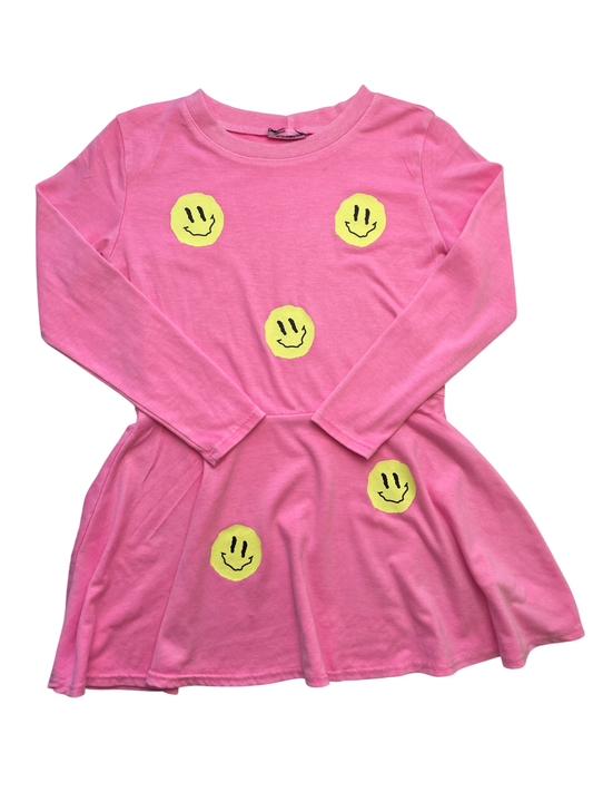 Firehouse Dress - Pink Long Sleeve Smile Faces | size 5T