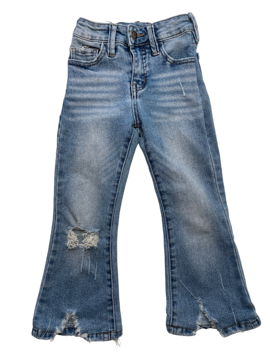 Forever 21 Jeans - Blue Flare Split Hem Distressed | size 5T/6
