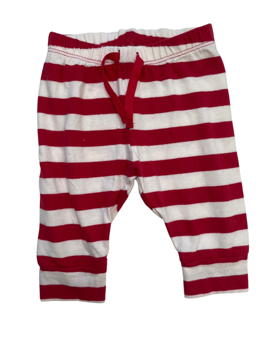 Baby Gap Pants - Red Striped Organic Cotton Leggings | size 0 - 3 Months