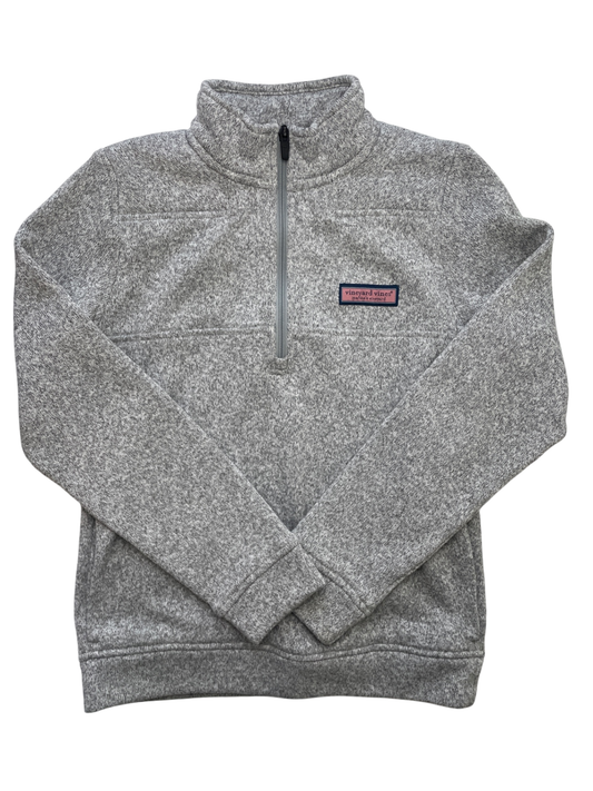 Vineyard Vines Sweatshirt - Gray Knit 1/4 Zip | size 16