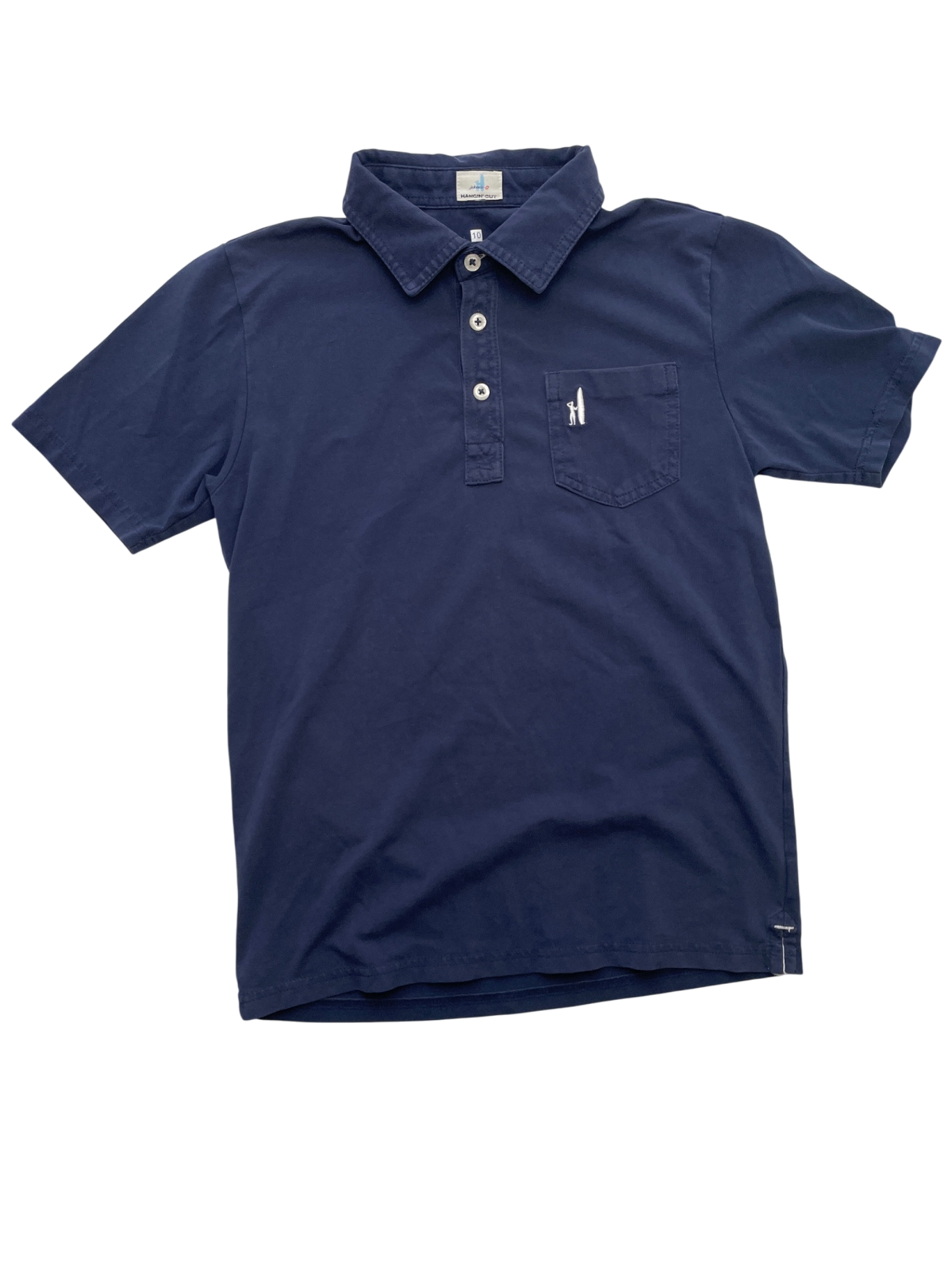 Johnnie-O Shirt - Navy Blue Solid Polo | size 10