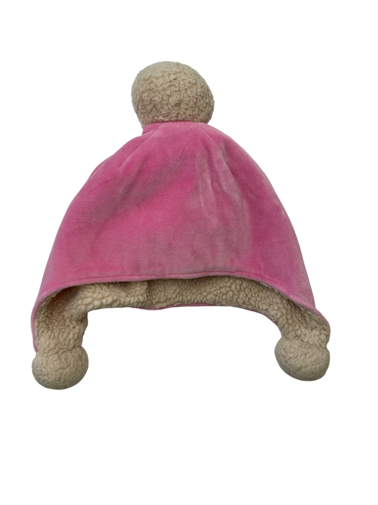 Zutano Hat - Pink Sherpa Lined + Pom Pom | size 2T