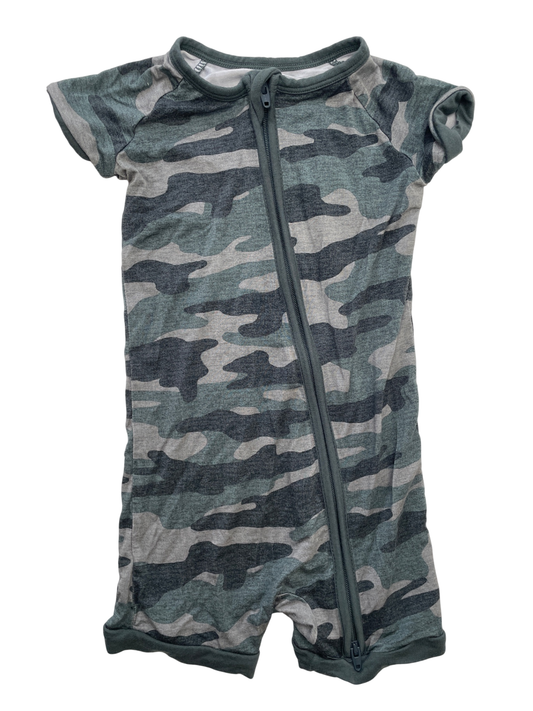 Little Sleepies Onesie - Green Camo Full Zip | size 12 - 18 Months