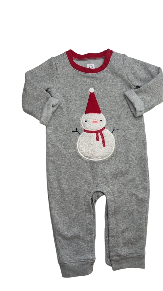 BabyGap Jumper - Gray Snowman | size 12 - 18 Months