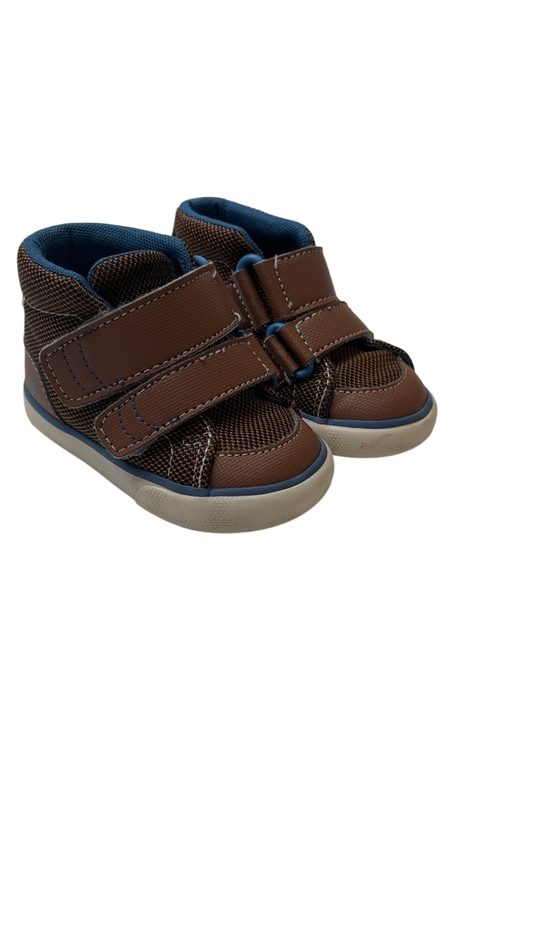 See Kai Run Shoes - Brown Dean Adapt Brown Hightop Sneakers | size 5