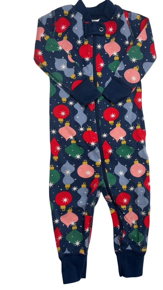 Hanna Andersson Pajamas - Multicolor Christmas Ornaments Sleeper | size 12 - 18 Months