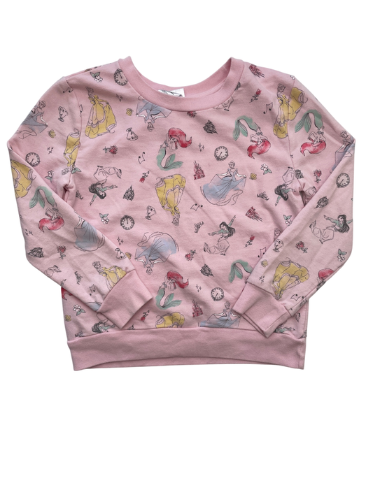 Disney Sweatshirt - Pink Princess Pattern | size 6